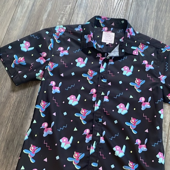 Sugarstar Cafe short sleeve bird print shirt small - Picture 2 of 5